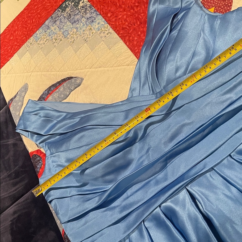 Missacc Elegant Blue Satin Dress - Picture 11 of 12